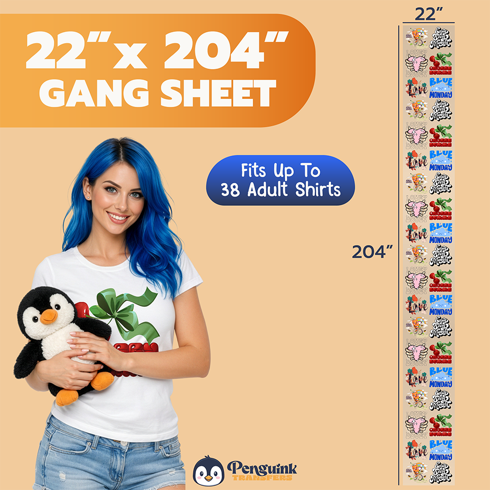 DTF Transfers Upload Gang Sheets