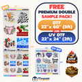 FREE - DTF Transfers & 3D UV DTF Transfers Sample Pack