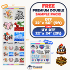 FREE - DTF Transfers & 3D UV DTF Transfers Sample Pack