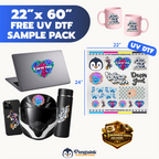 FREE - DTF Transfers & 3D UV DTF Transfers Sample Pack