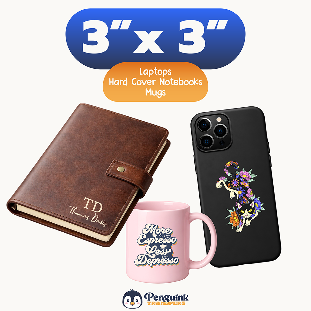 3D UV DTF Transfers By Size