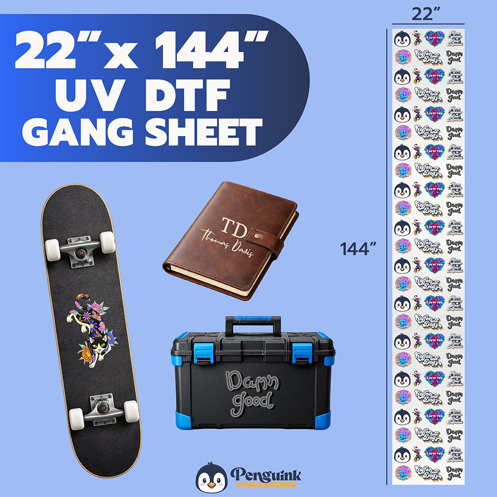 3D UV DTF Transfers Upload Gang Sheets